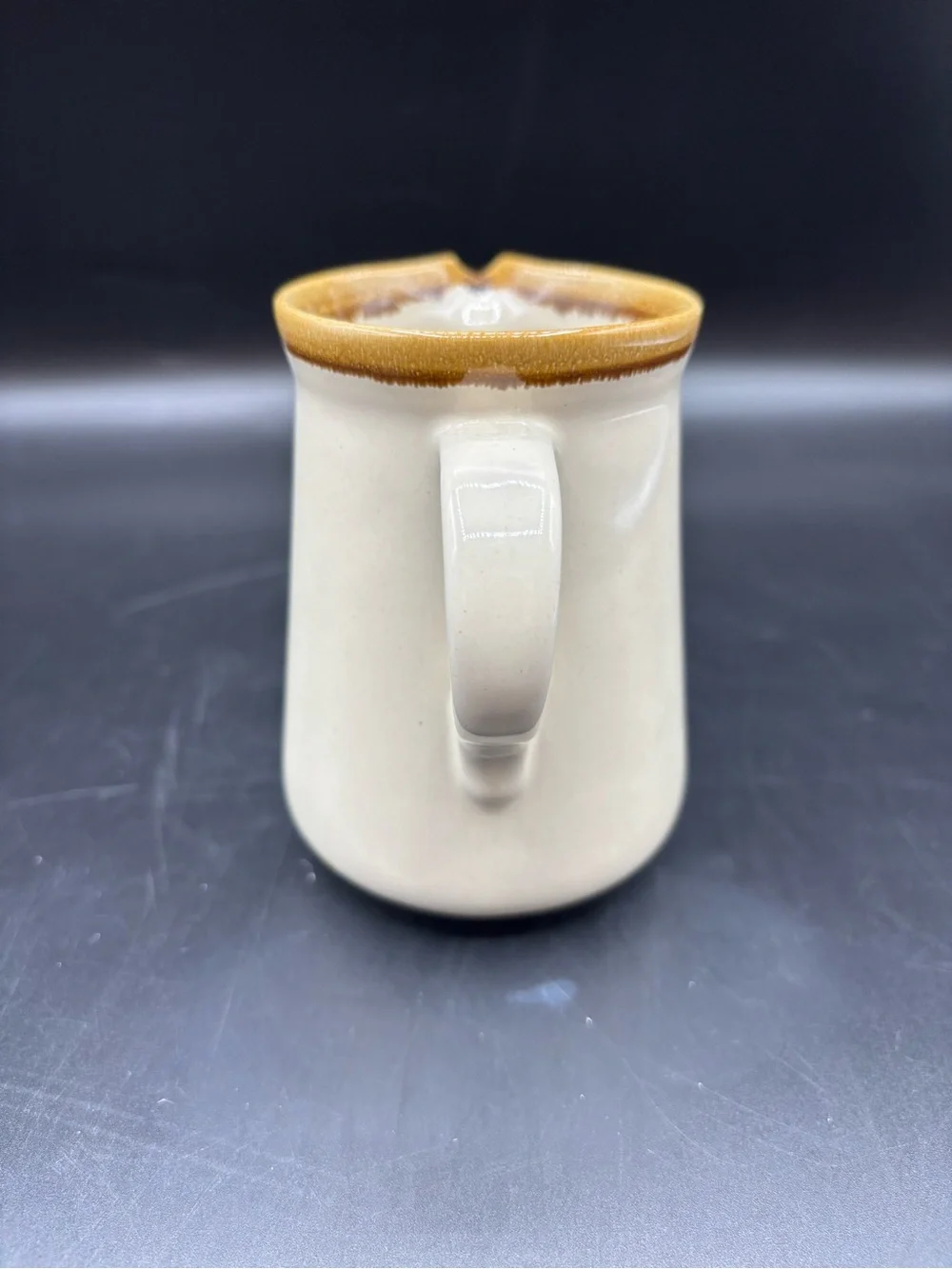Vintage Ji Stonecrest Korea Creamer Pitcher Coffee Tea Cream Brown Handle Spout